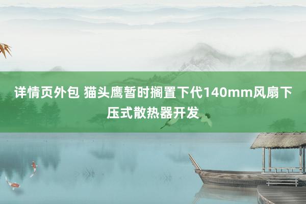 详情页外包 猫头鹰暂时搁置下代140mm风扇下压式散热器开发